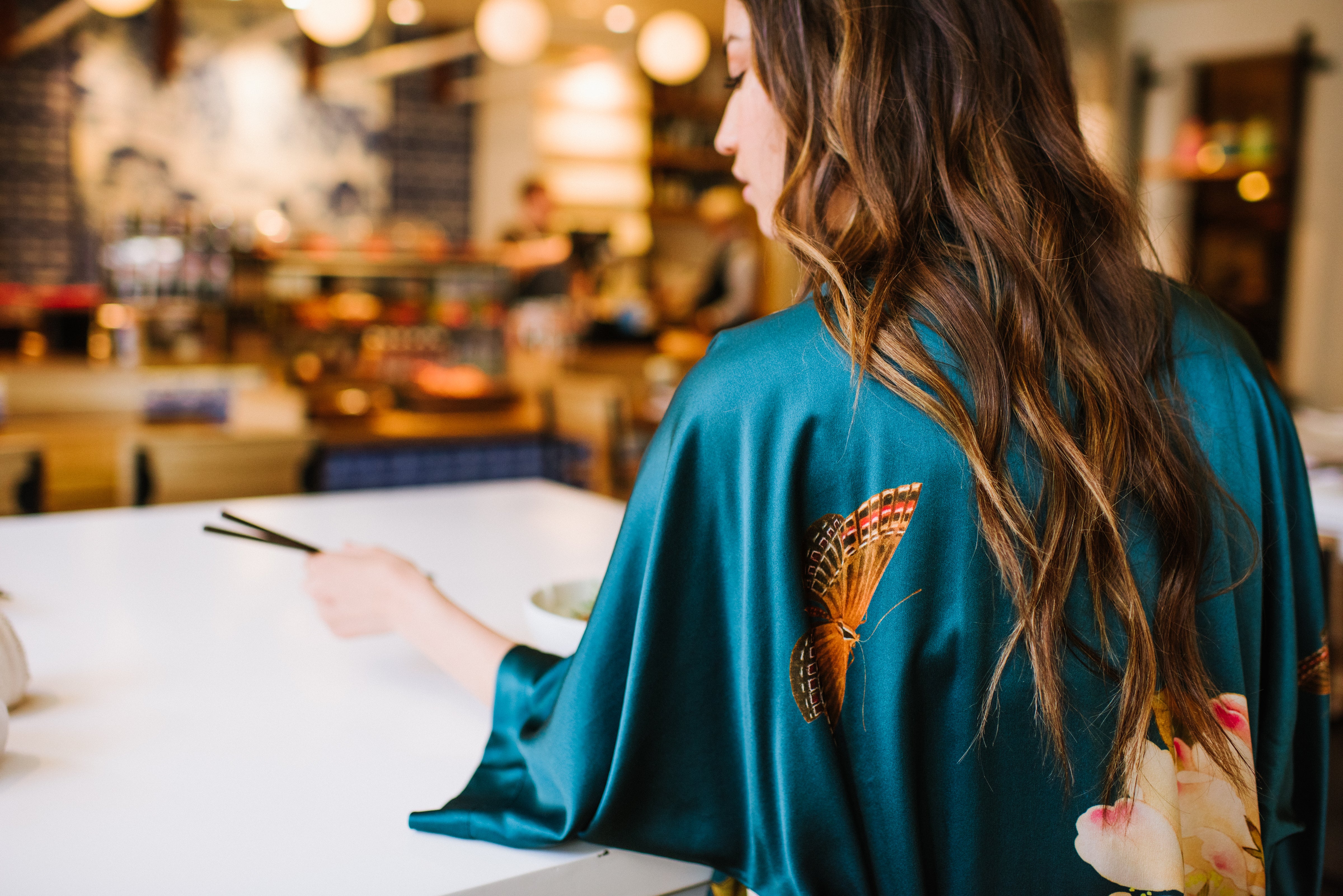 Peony & Butterfly Kimono Robe