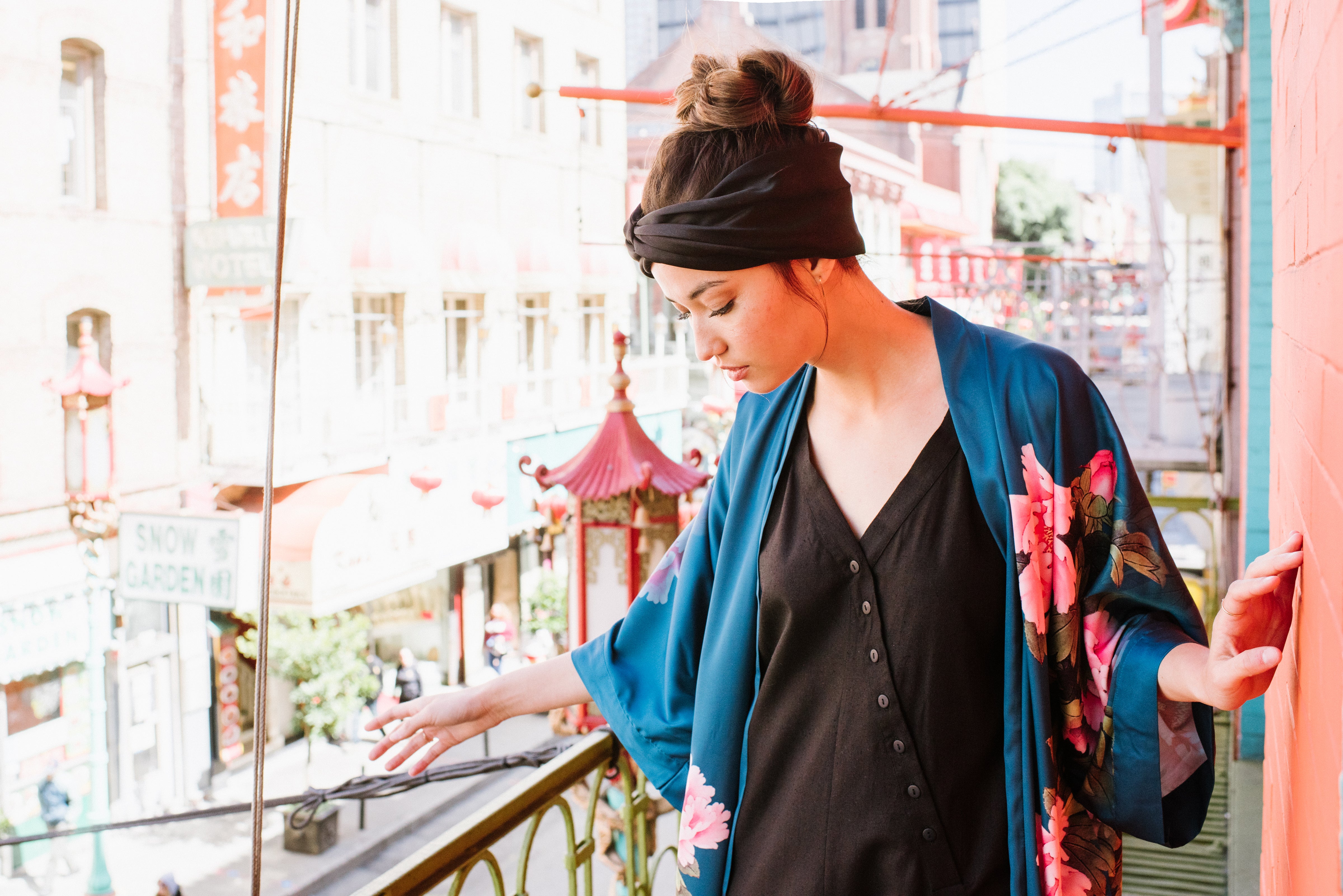 Peony & Bird Kimono Robe