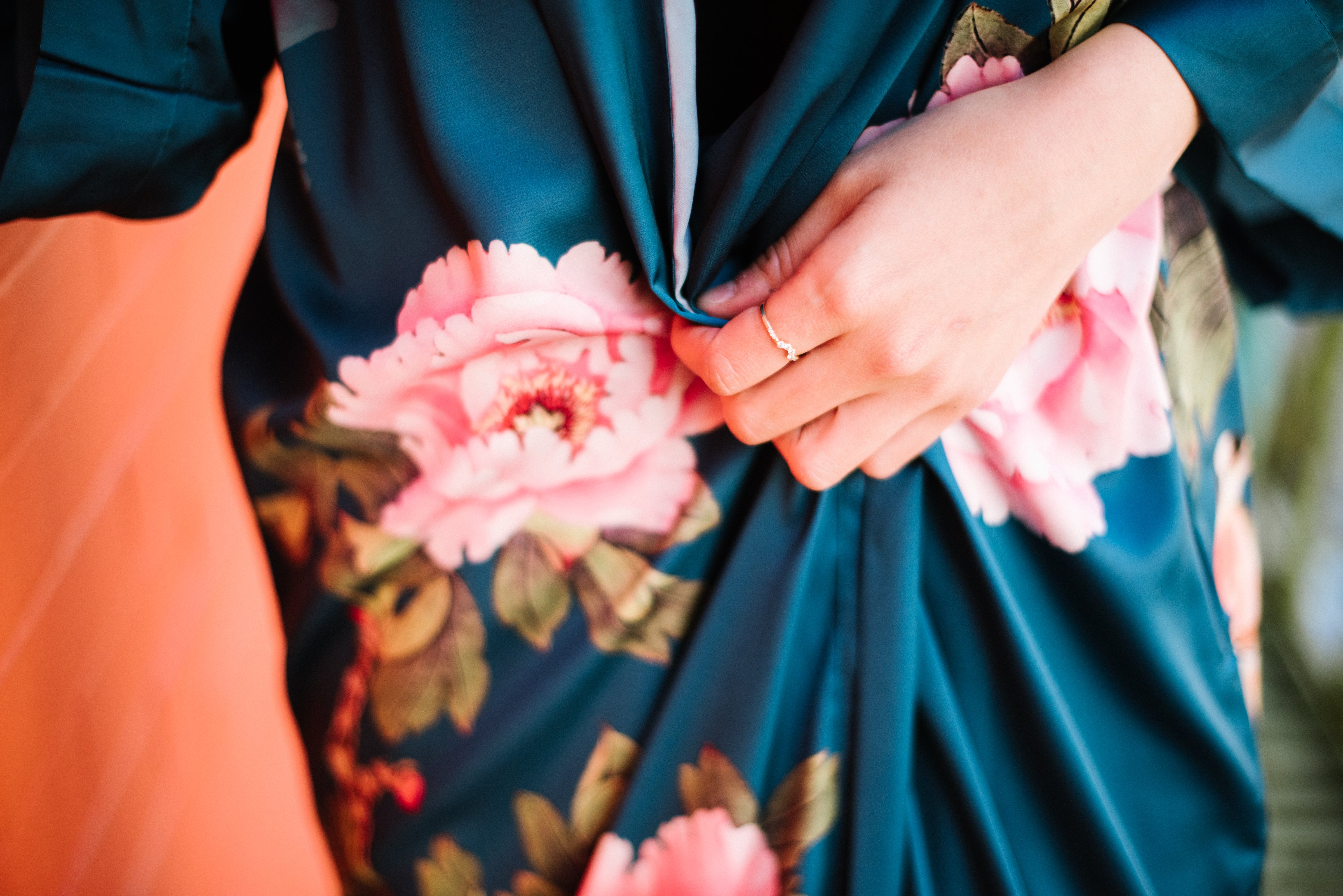 Peony & Bird Kimono Robe