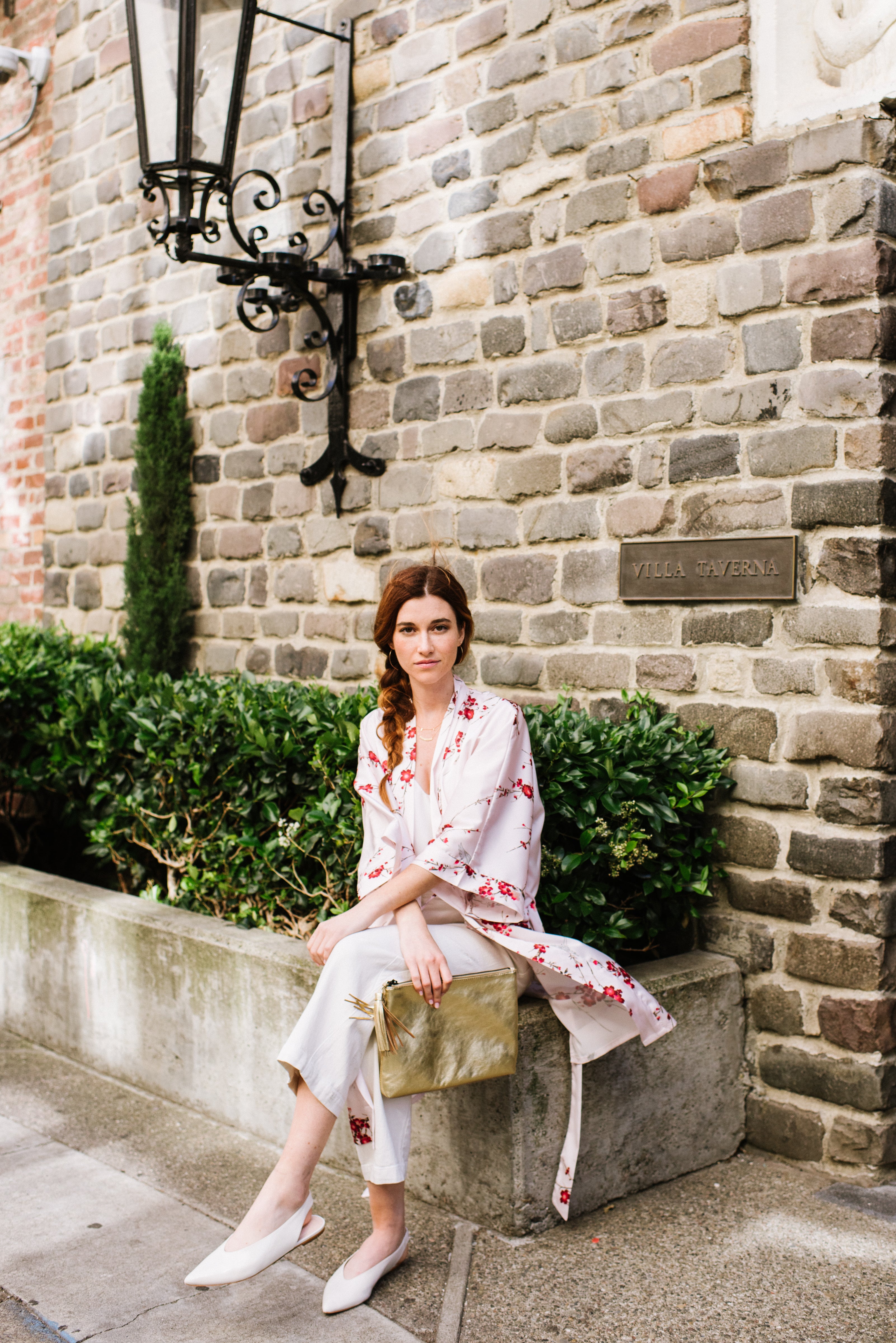 Cherry Blossom & Crane Kimono Robe