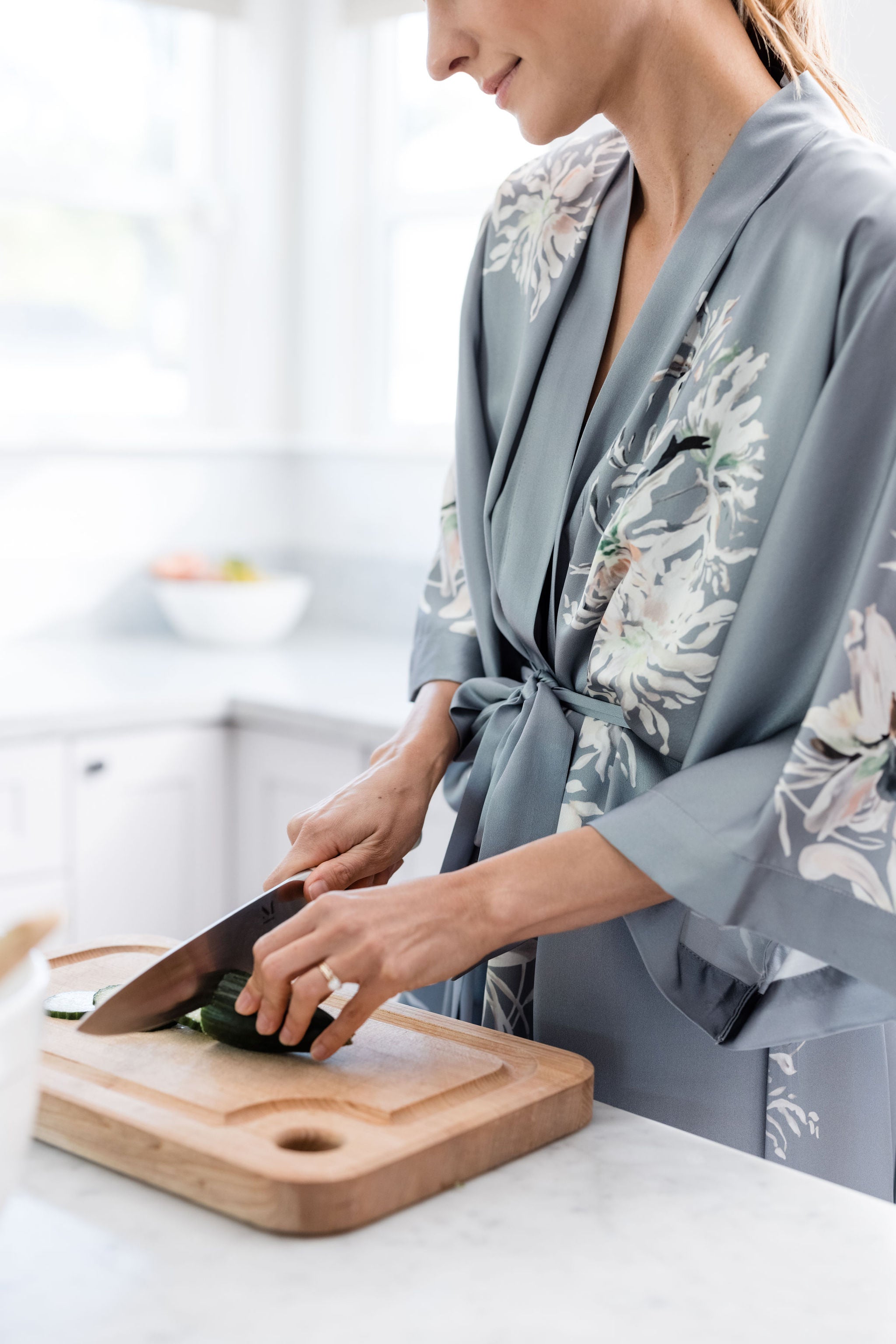 Washable Silk Yuri Kimono Robe