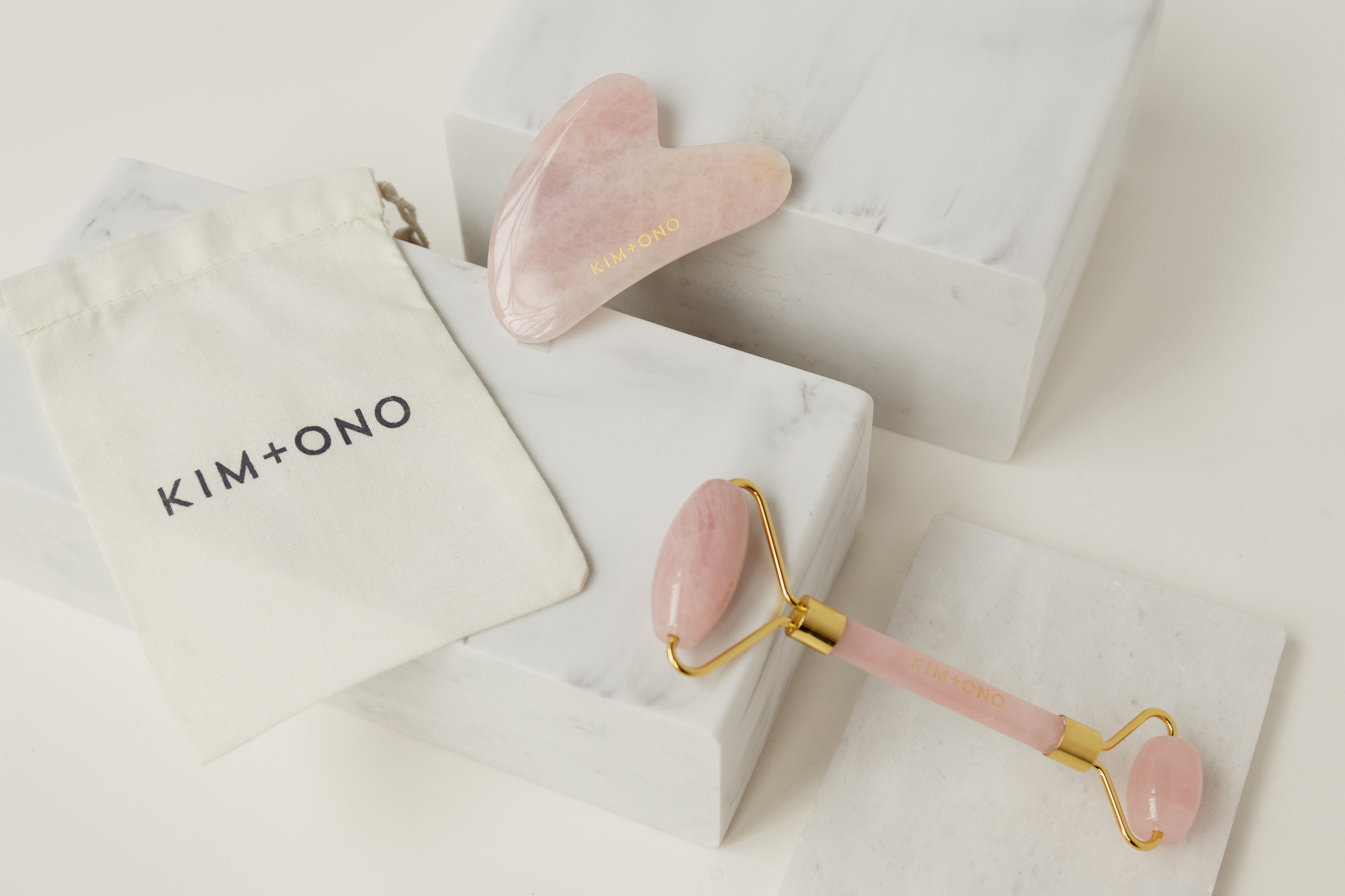 Rose Quartz Gua Sha & Facial Roller