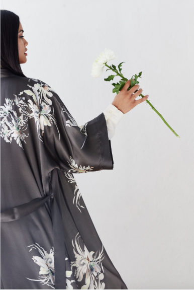 Silk Yuri Kimono Robe