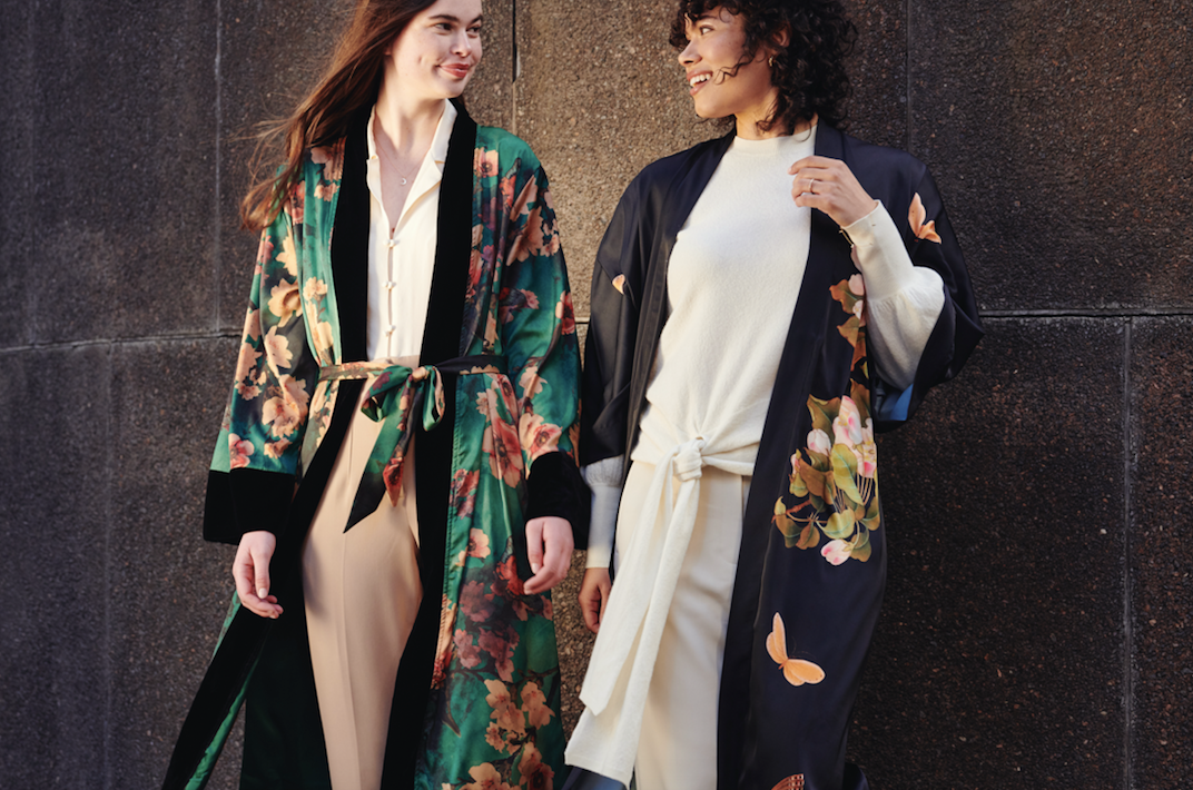 Azumi Kimono Wrap and Peony & Butterfly Kimono Robe