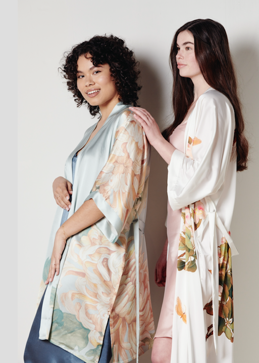 Peony & Butterfly Kimono Robe