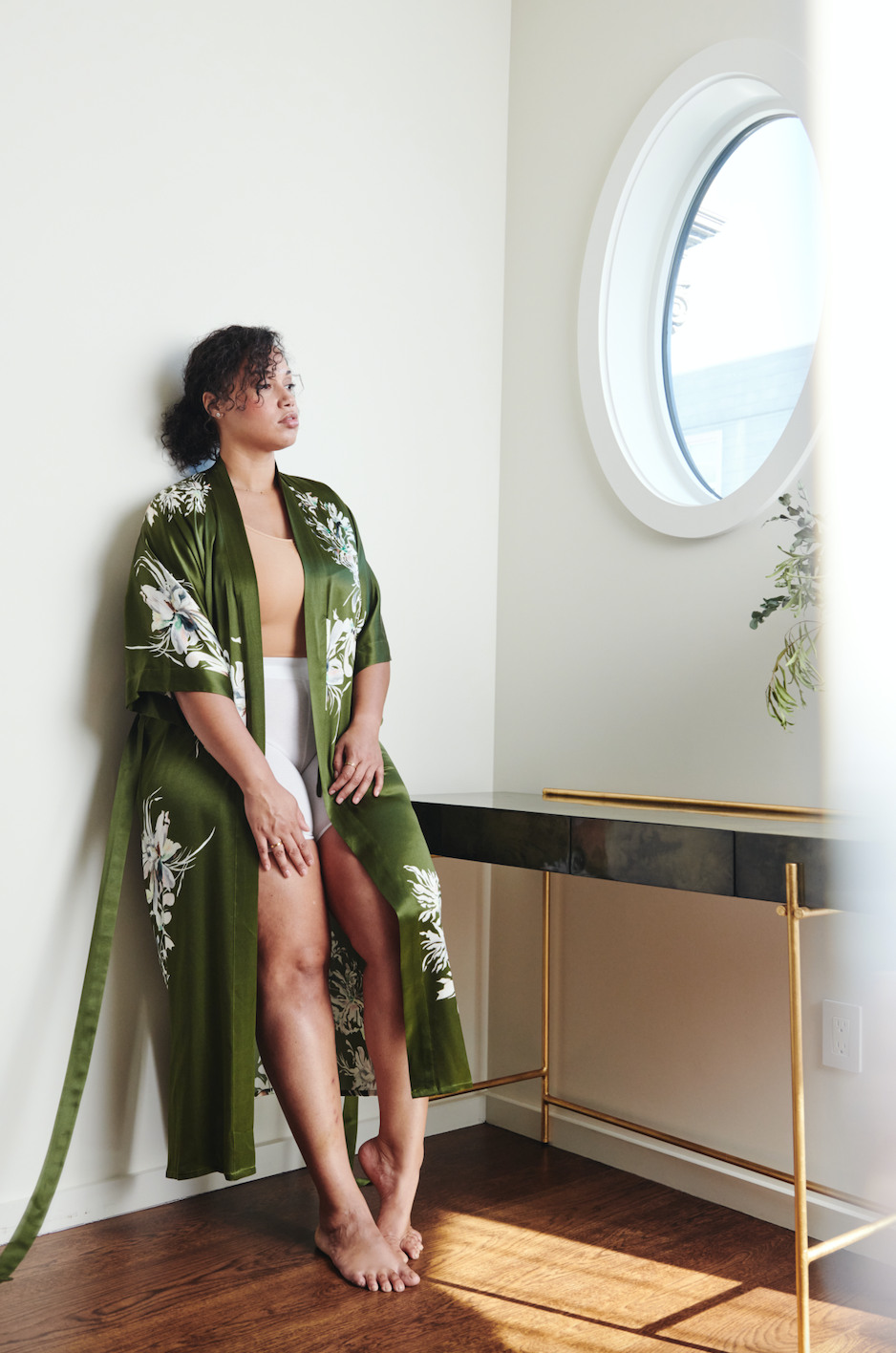 Plus Size Washable Silk Yuri Kimono Robe