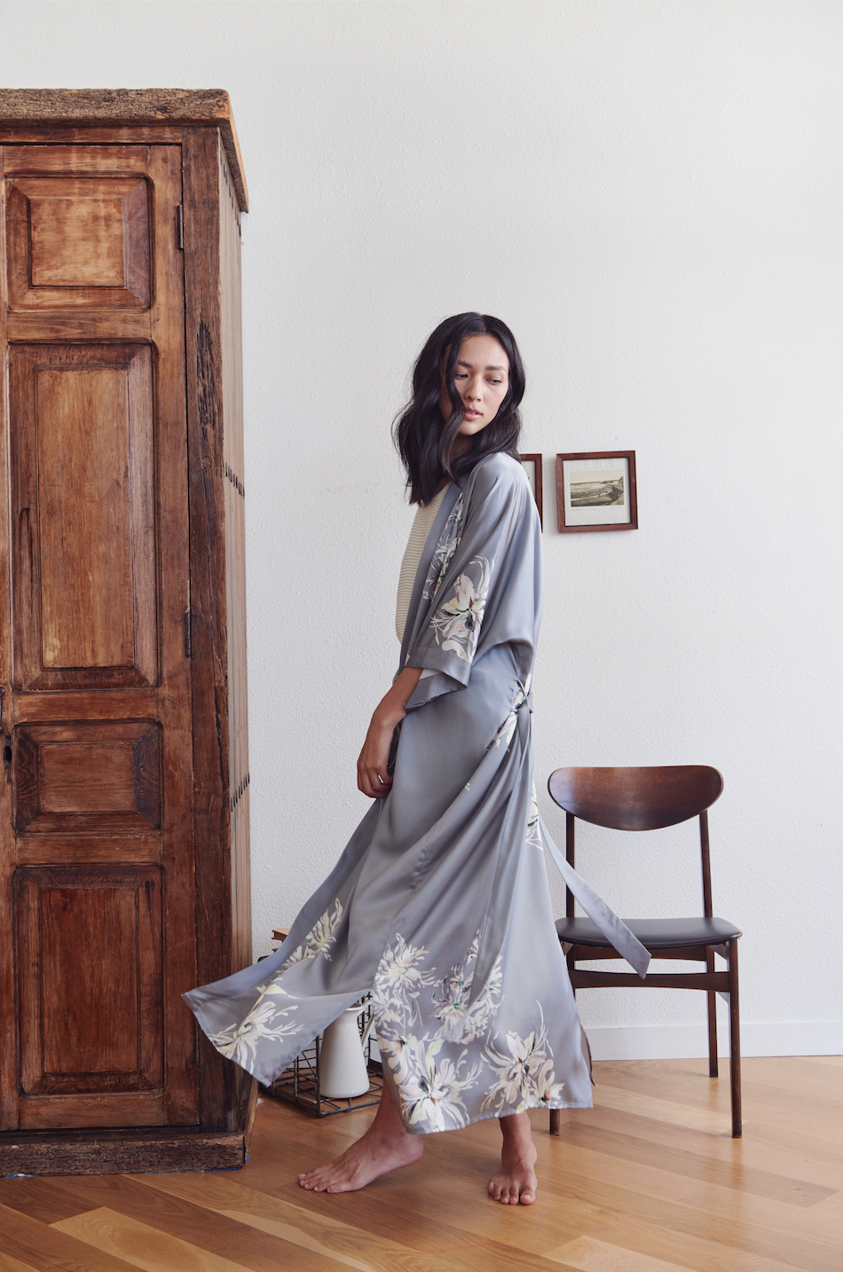 Washable Silk Yuri Kimono Robe