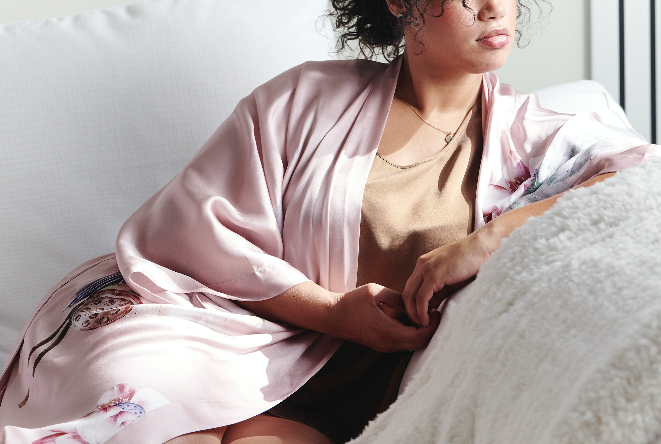 Plus Size Silk Kuren Kimono Robe