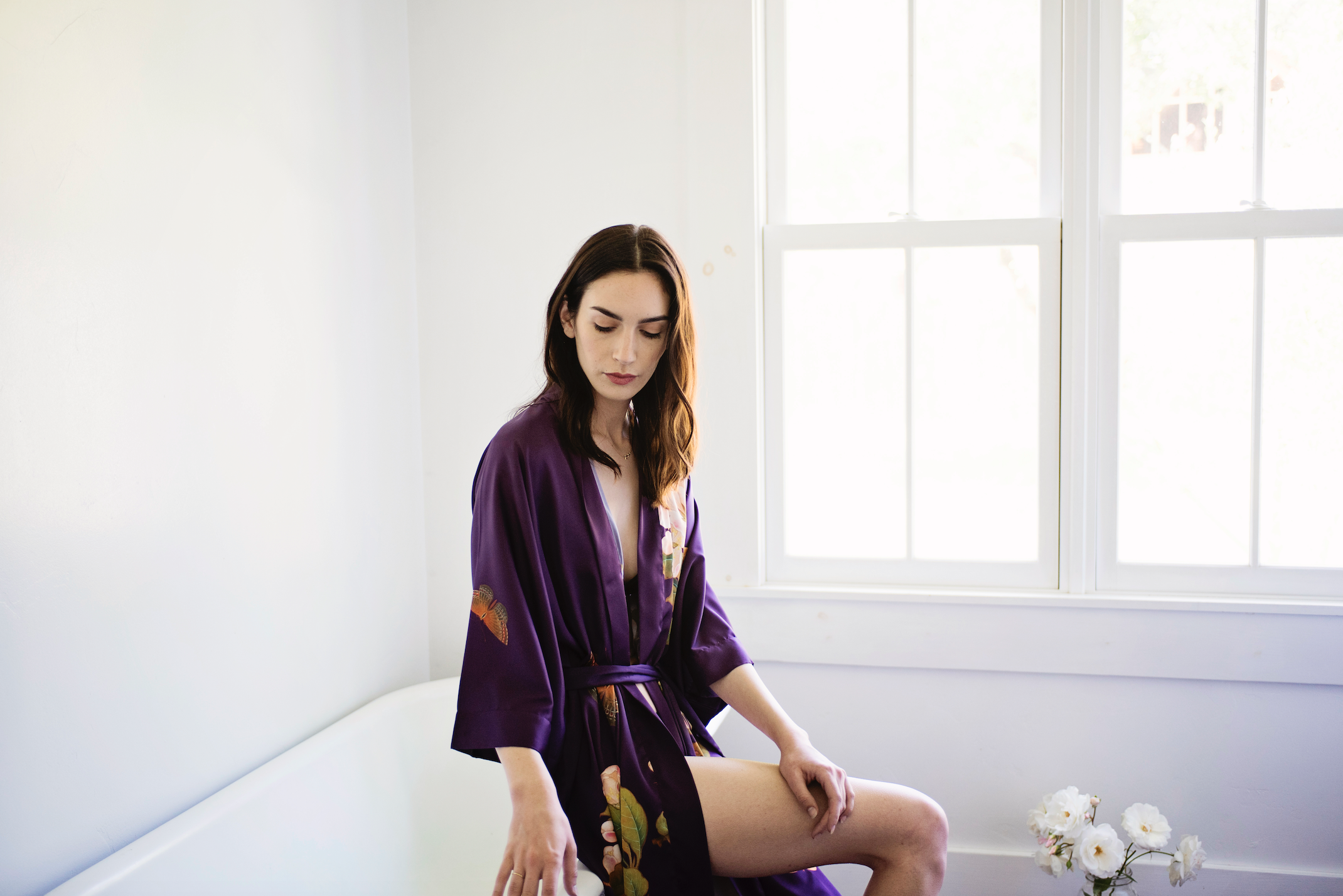 Peony & Butterfly Kimono Robe