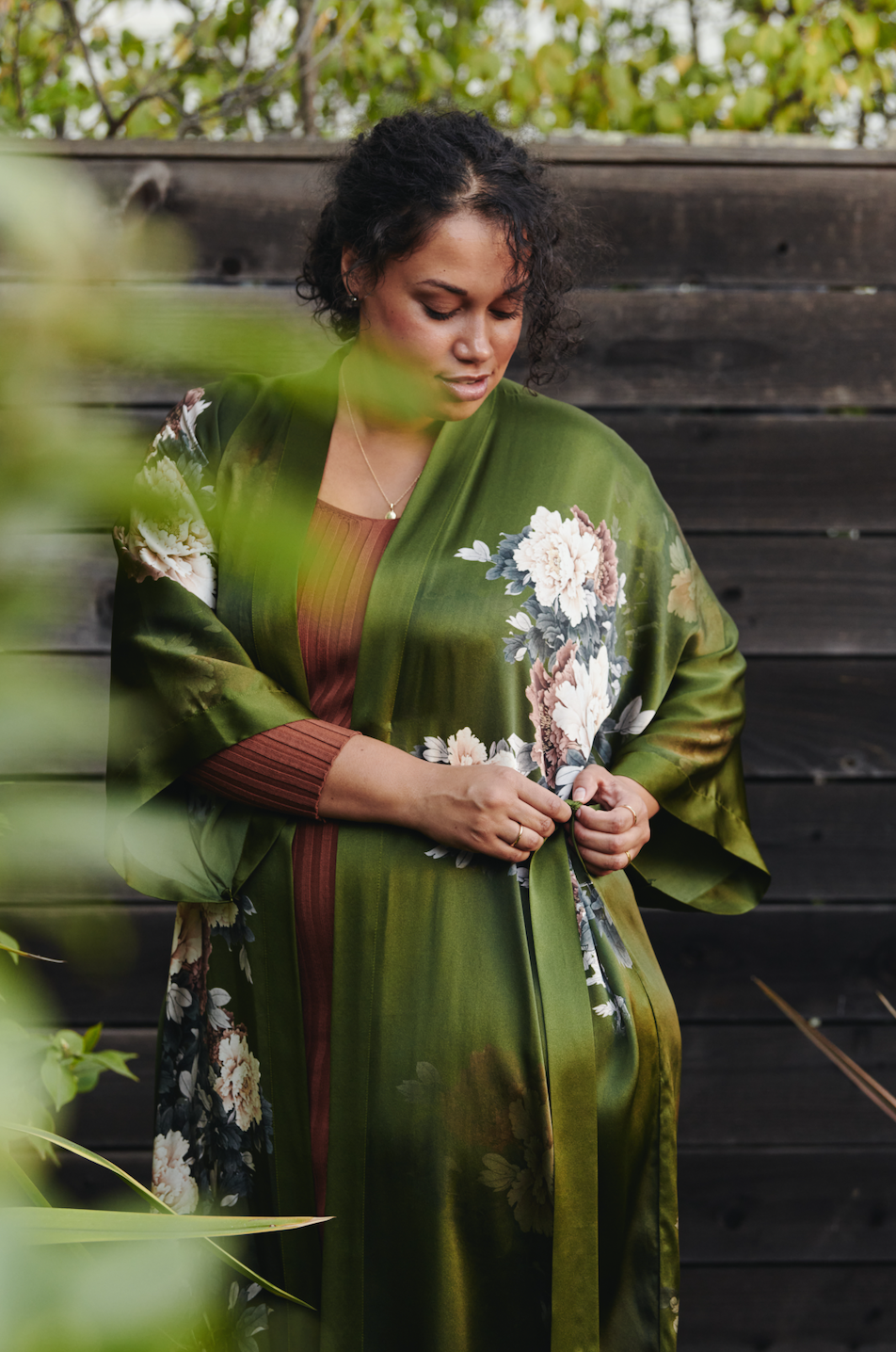 Plus Size Silk Keina Kimono Robe