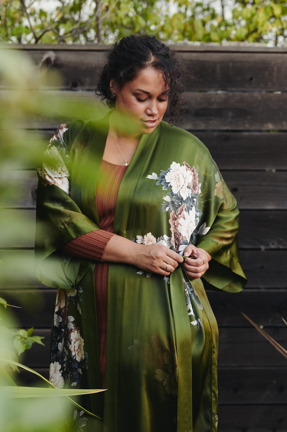 Plus Size Silk Keina Kimono Robe