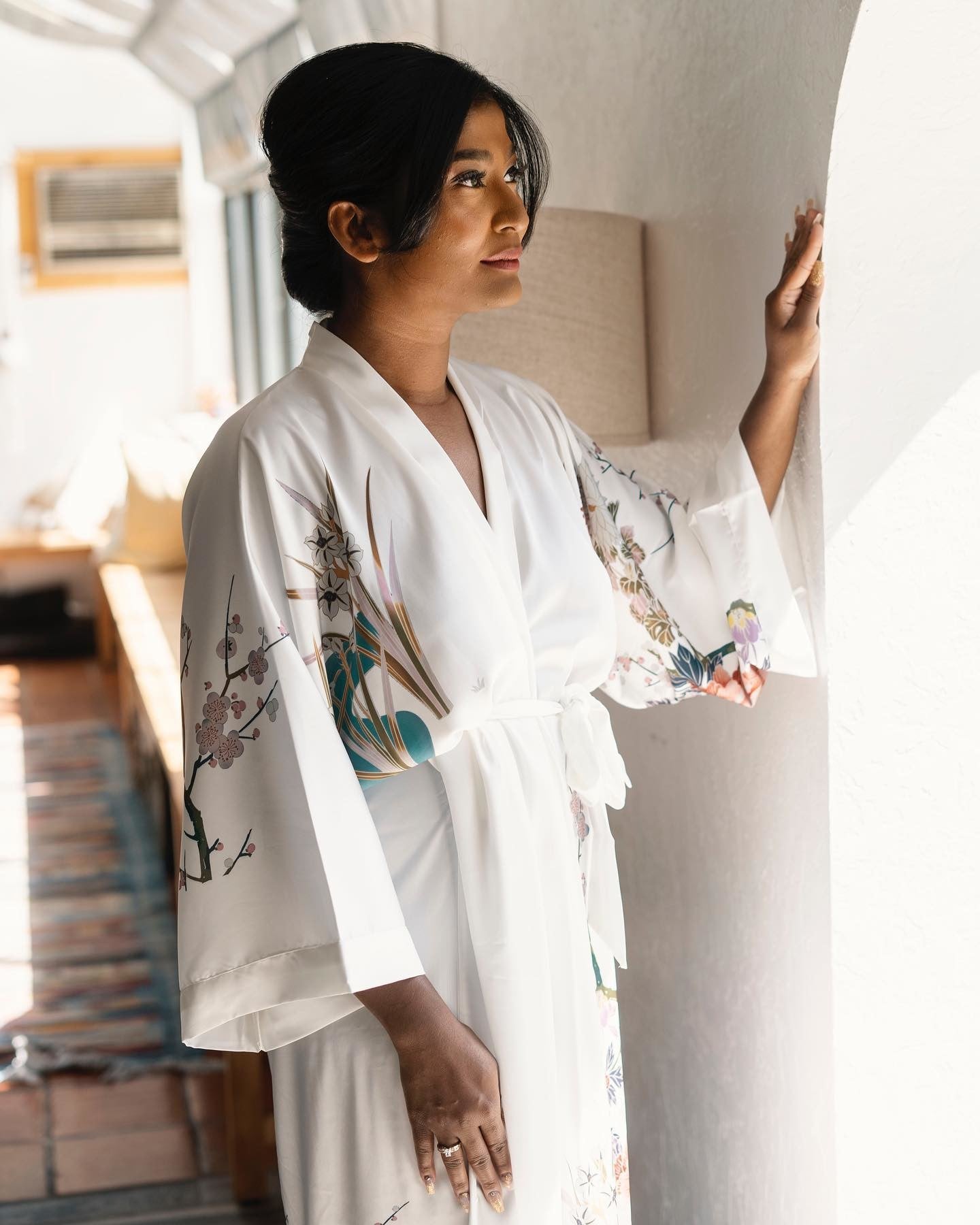 Spring Floral Kimono Robe