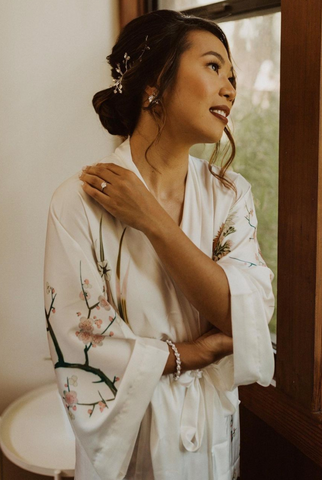 Spring Floral Kimono Robe