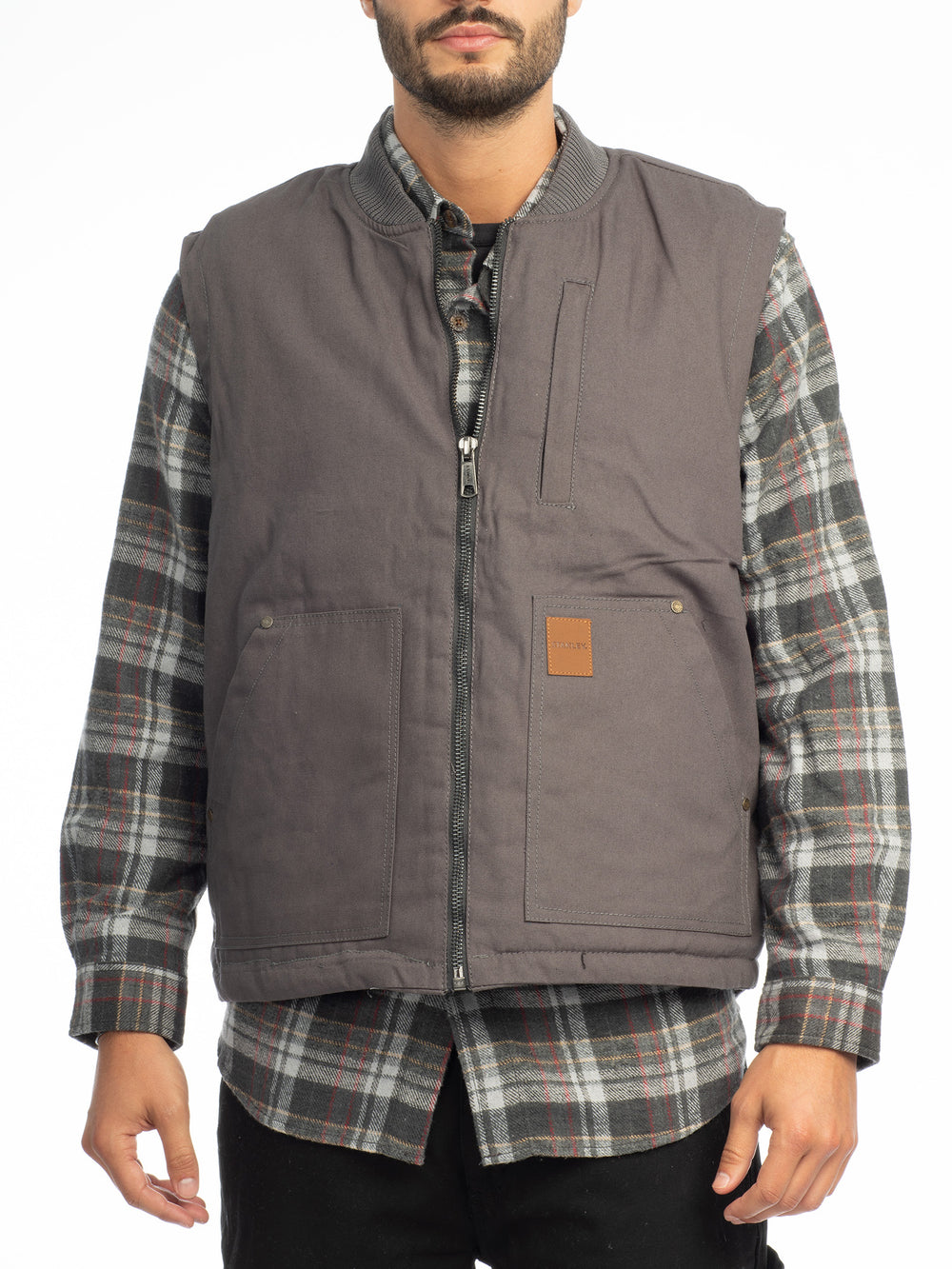 Canvas Zip Front Vest with Faux Sherpa Lining – Stanley Workwear