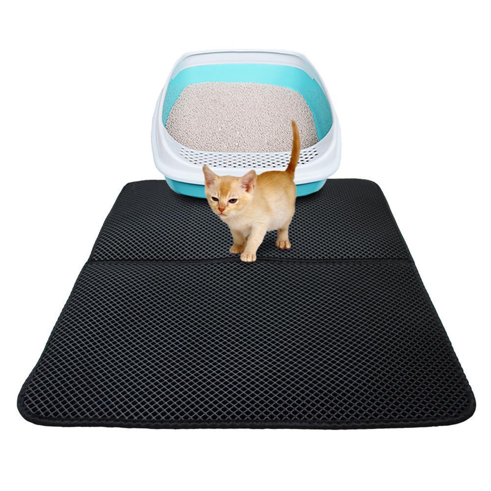 double layer cat litter mat