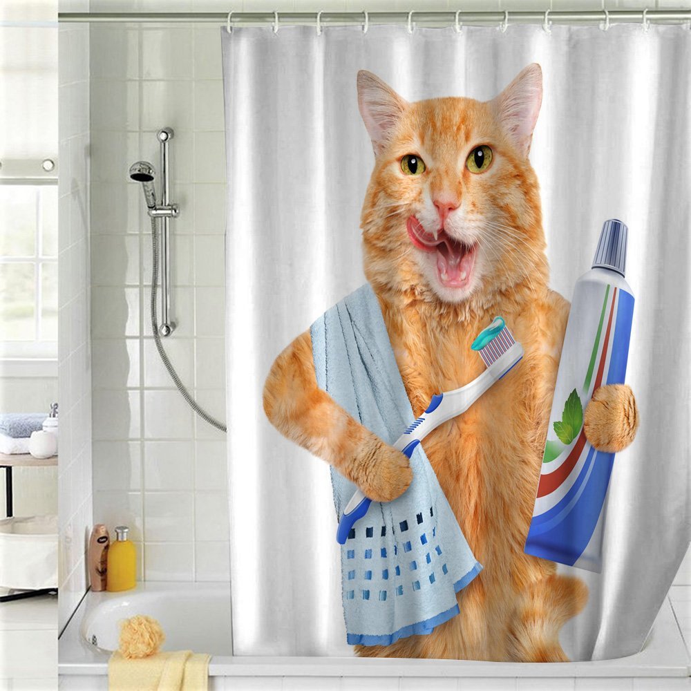 cat shower curtain ebay
