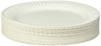 12100 100 Count Uncoated White Paper Plate, 9 in., Pack of 12 