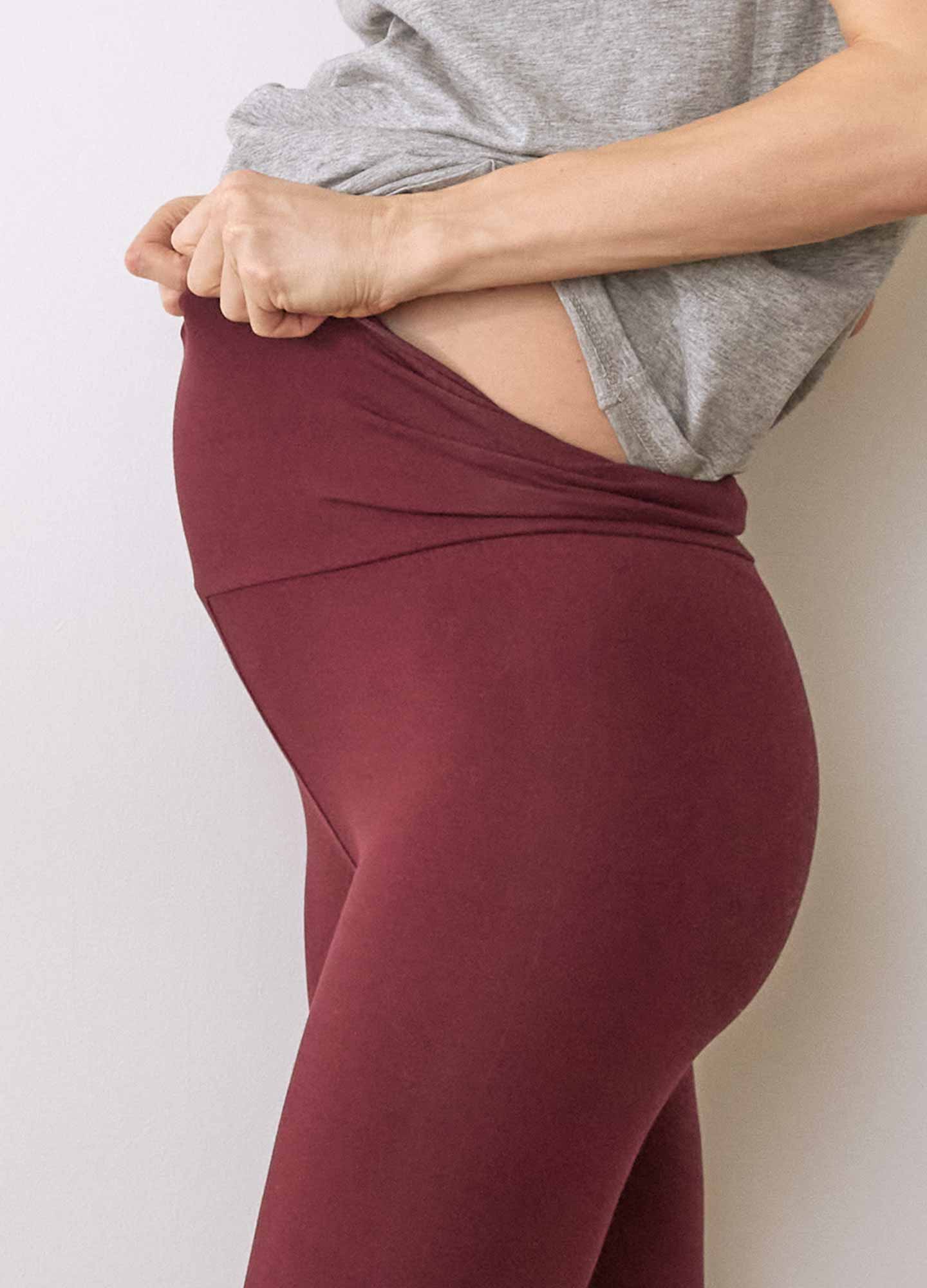 Motherhood Maternity | The Maia Secret Fit Belly Skinny Ankle Maternity  Pants in Burgundy | Motherhood Rental