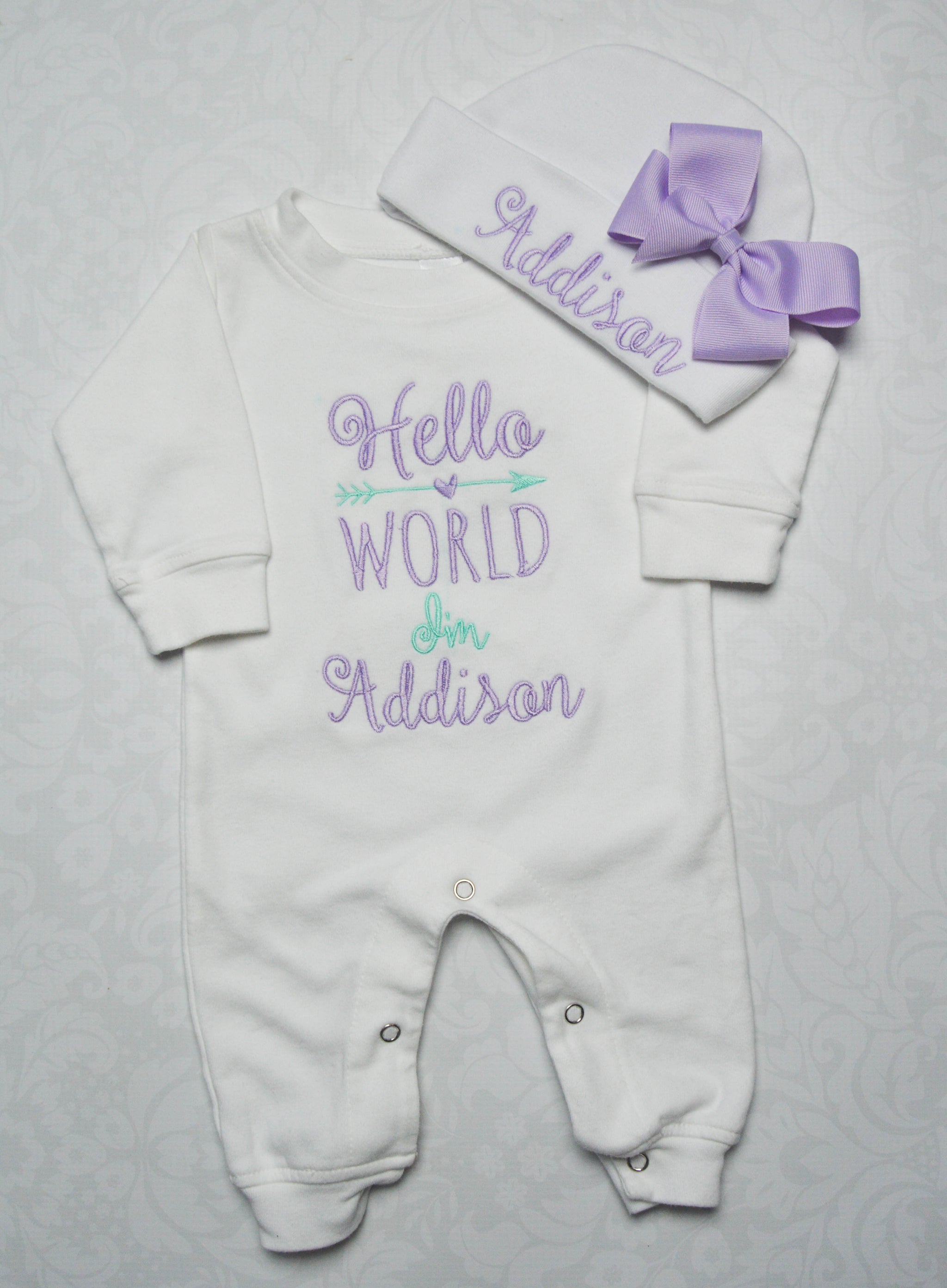 hello world baby outfit