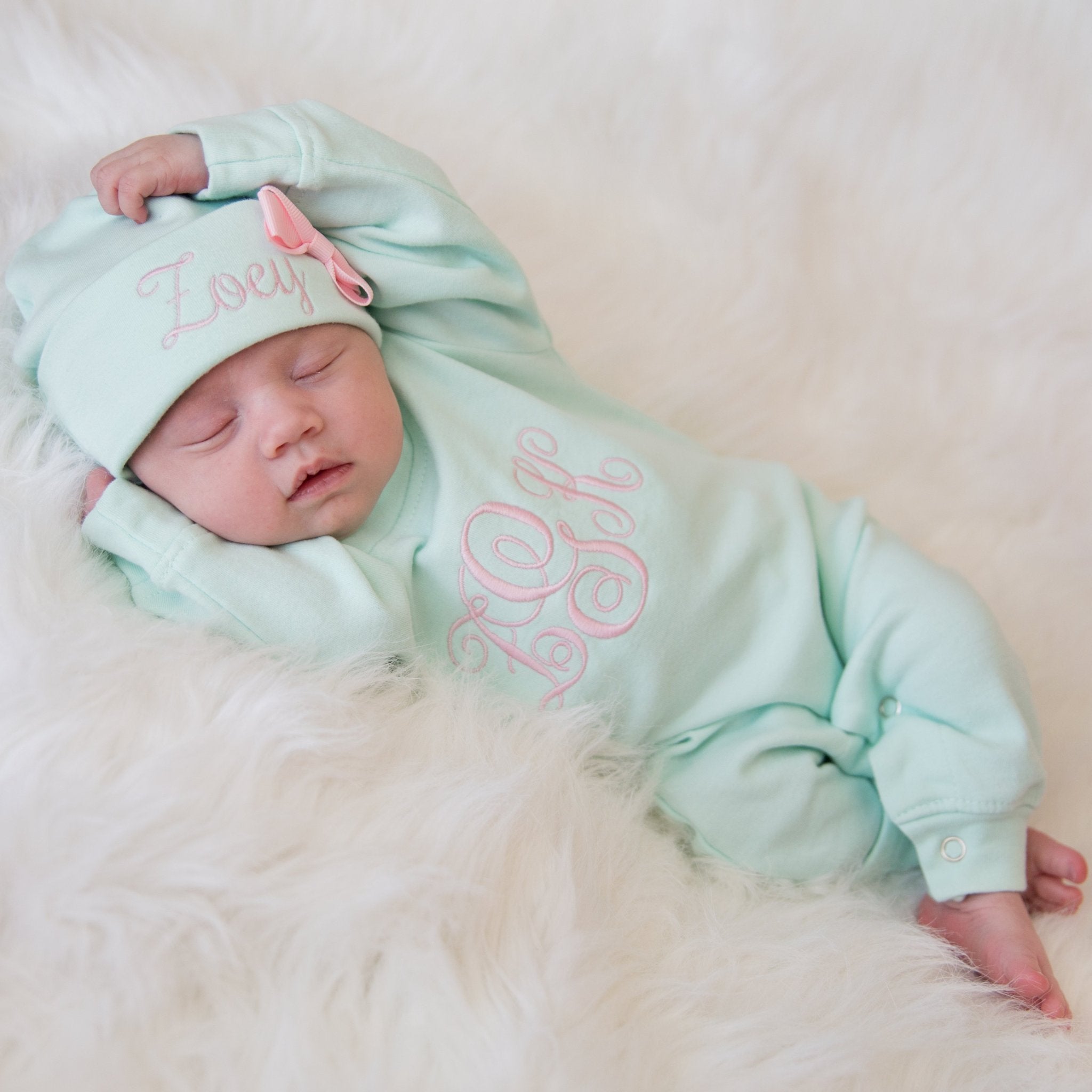 newborn girl outfit with hat