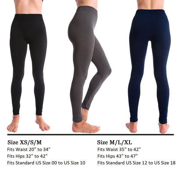 Ultra-Soft Seamless Fleece Lined Leggings in Black – The Sherpa ...