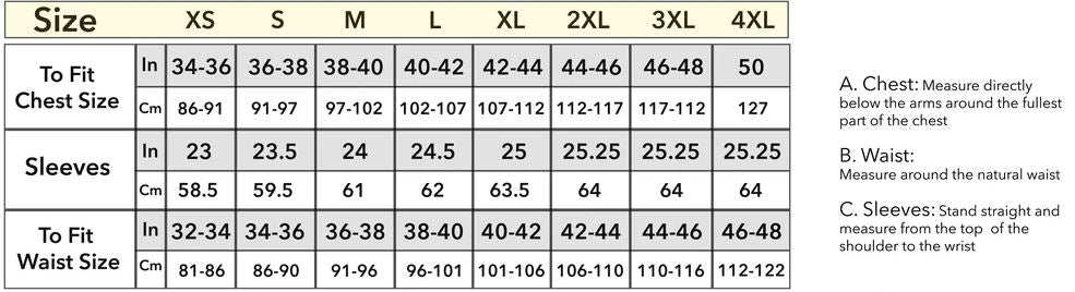 Norwich Size Chart