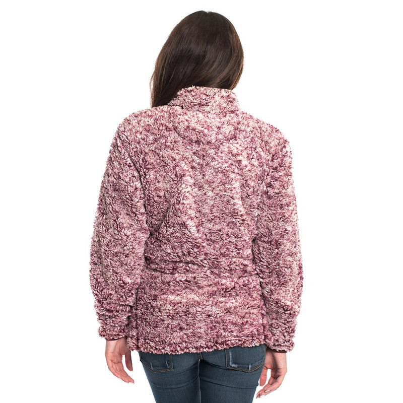 heathered sherpa pullover