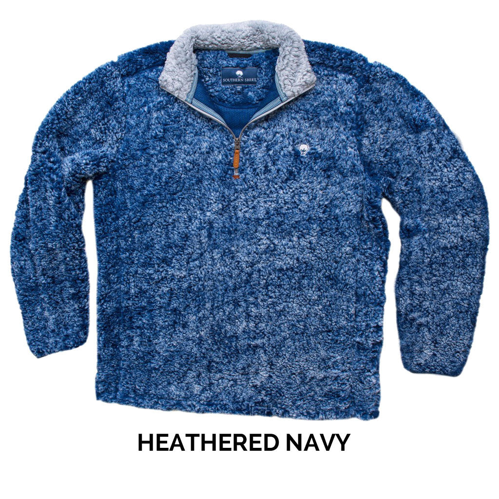 navy sherpa pullover