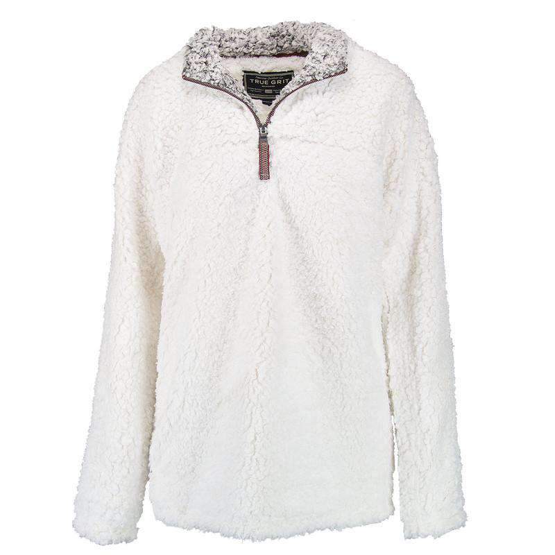 True Grit Frosty Tipped Pullover | Cozy Sherpa Jacket – The Sherpa ...