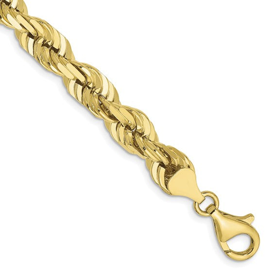 Woven Hollow Rope Chain Bracelet 10K Yellow Gold 75  Kay