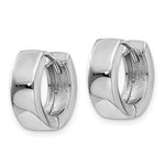 Load image into Gallery viewer, 14k White Gold Classic Huggie Hinged Hoop Earrings 13mm x 4mm
