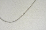 Charger l&#39;image dans la galerie, 14k White Gold 1mm Singapore Twisted Bracelet Anklet Necklace Choker Pendant Chain
