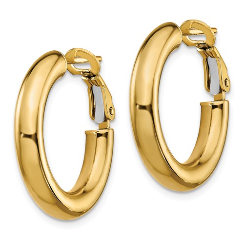 omega back hoop earrings