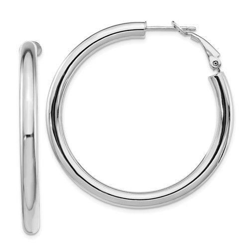 omega back hoop earrings