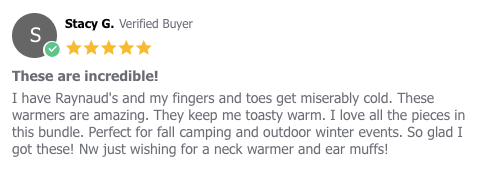Customer Review of the Traditional Bundle - best alternative products to Raynaud's gloves