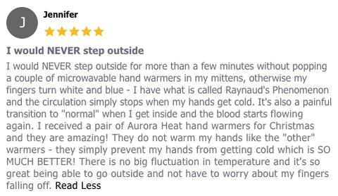 Customer Review of fur-based Hand warmers - Best Alternative Product to Raynaud's Gloves