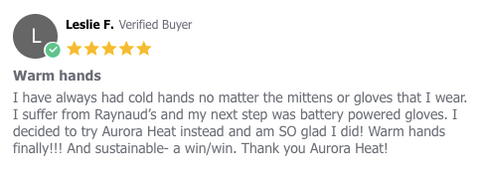 Customer Review of fur-based Ultra Hand Warmers - Best Alternative Product to Raynaud's Gloves