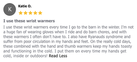 Customer Review of fur-based Wrist Warmer - Best Alternative Product to Raynaud's Gloves