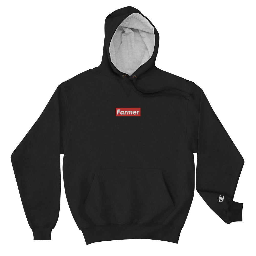 Limited 'Farmer' Collection Stitched Red Box Logo Champion Hoodie