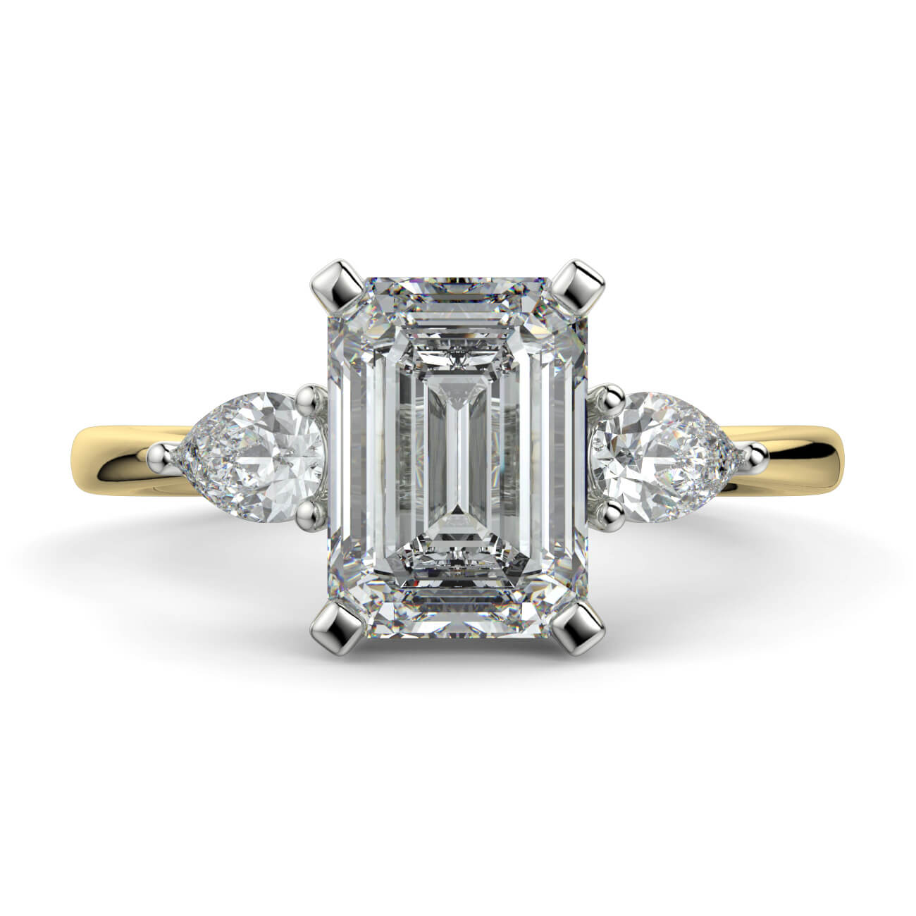 18k Yellow Gold Custom Radiant Cut Diamond Engagement Ring #1311 - Seattle  Bellevue | Joseph Jewelry