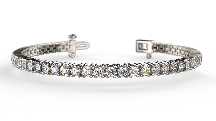 round diamond straight line bracelet - Australian Diamond Network