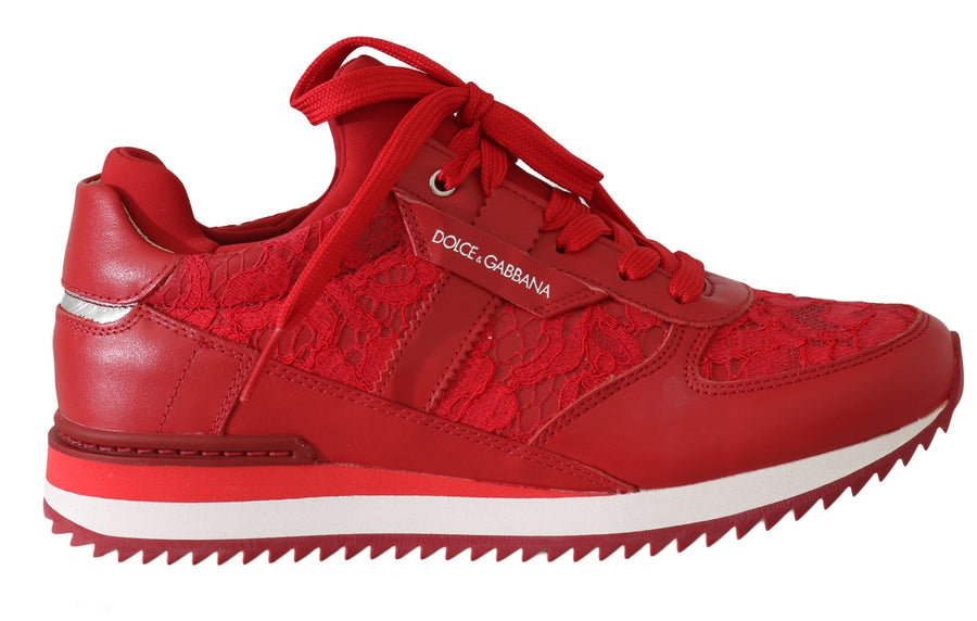 dolce and gabbana red sneakers