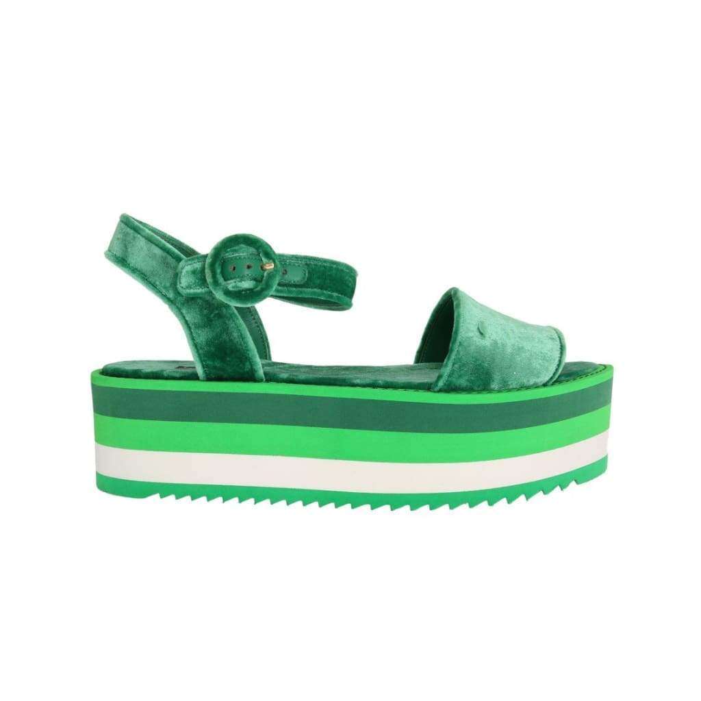 dolce and gabbana green velvet shoes