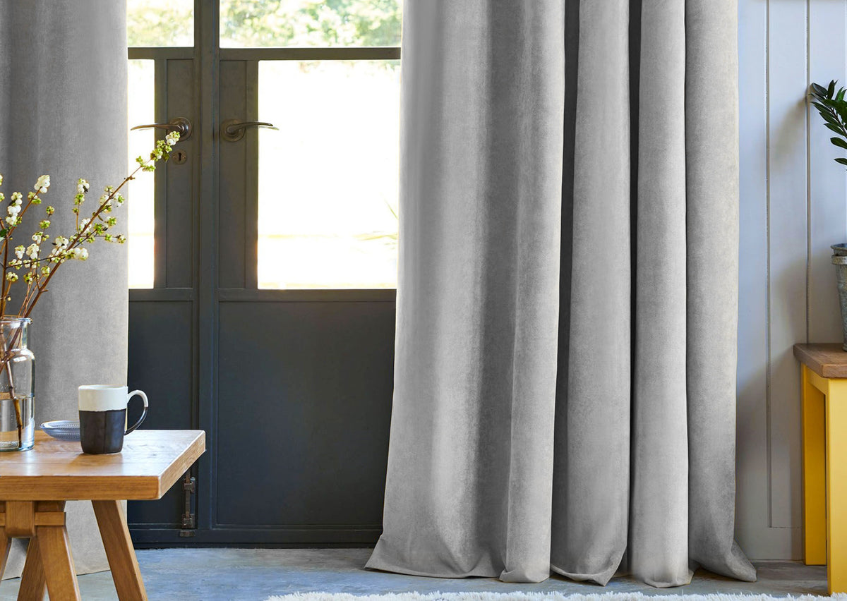 Nordic Light Grey Velvet Curtains Custom Made Velvet Curtains Koikaa