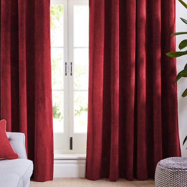 Louisiana Red Wine Velvet Curtains - Blackout Curtains | Koikaa