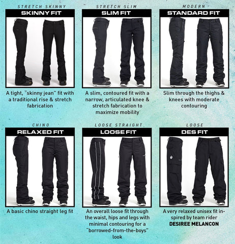 Volcom Women’s Pant Size Guide