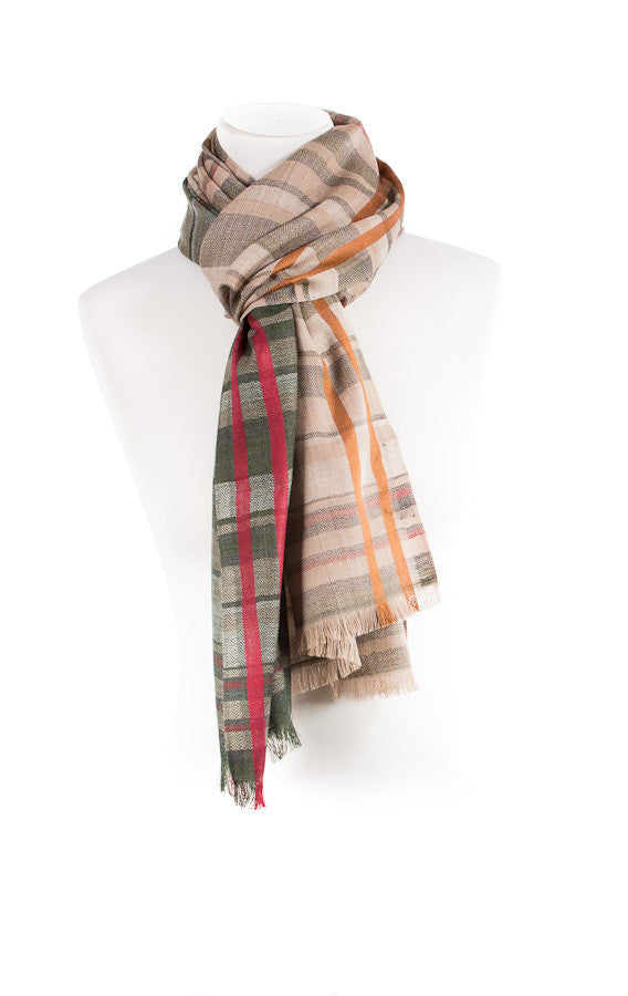 striped cashmere scarf