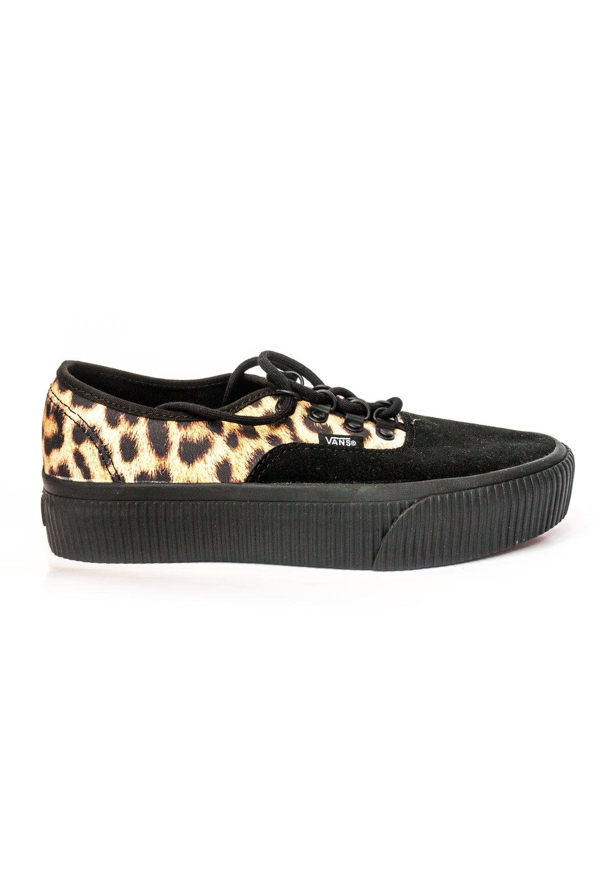 vans black with leopard print