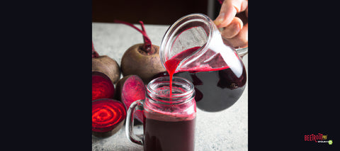 Pouring beet juice