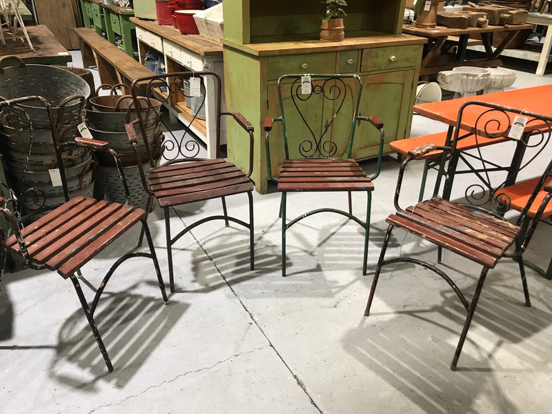 iron back chairs